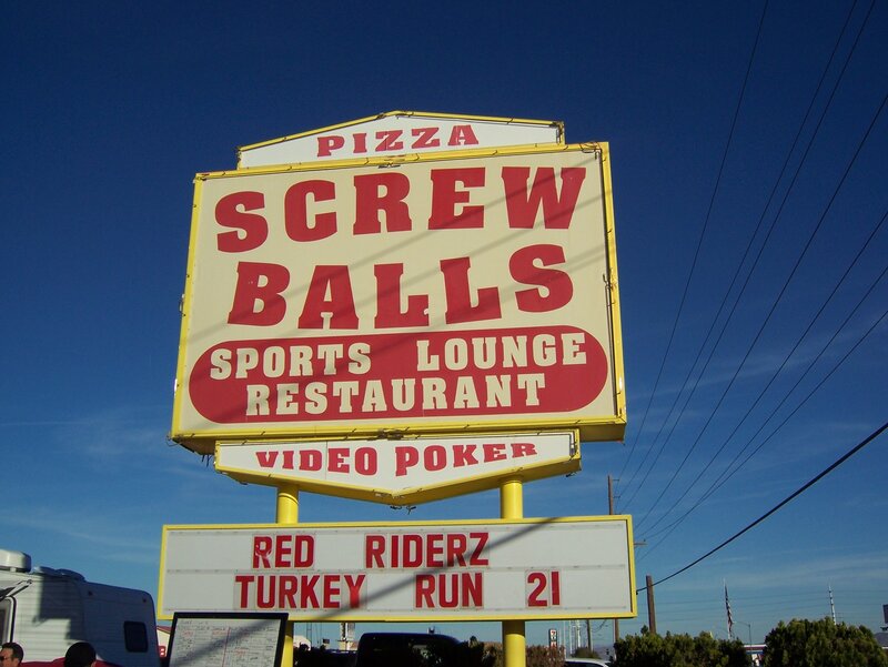 Screw Balls Sports Lounge sign