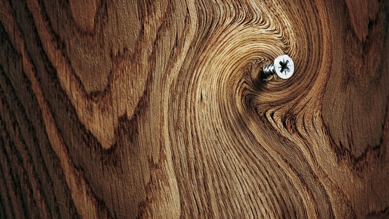 Screw in Wood Grain
