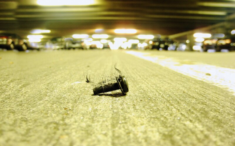 Screw on concrete floor