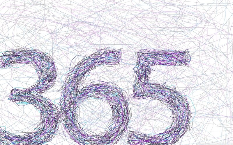 Scribbled numbers 365