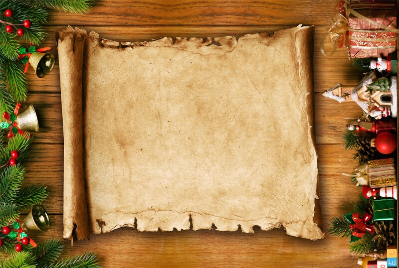 Scroll on Wooden Table