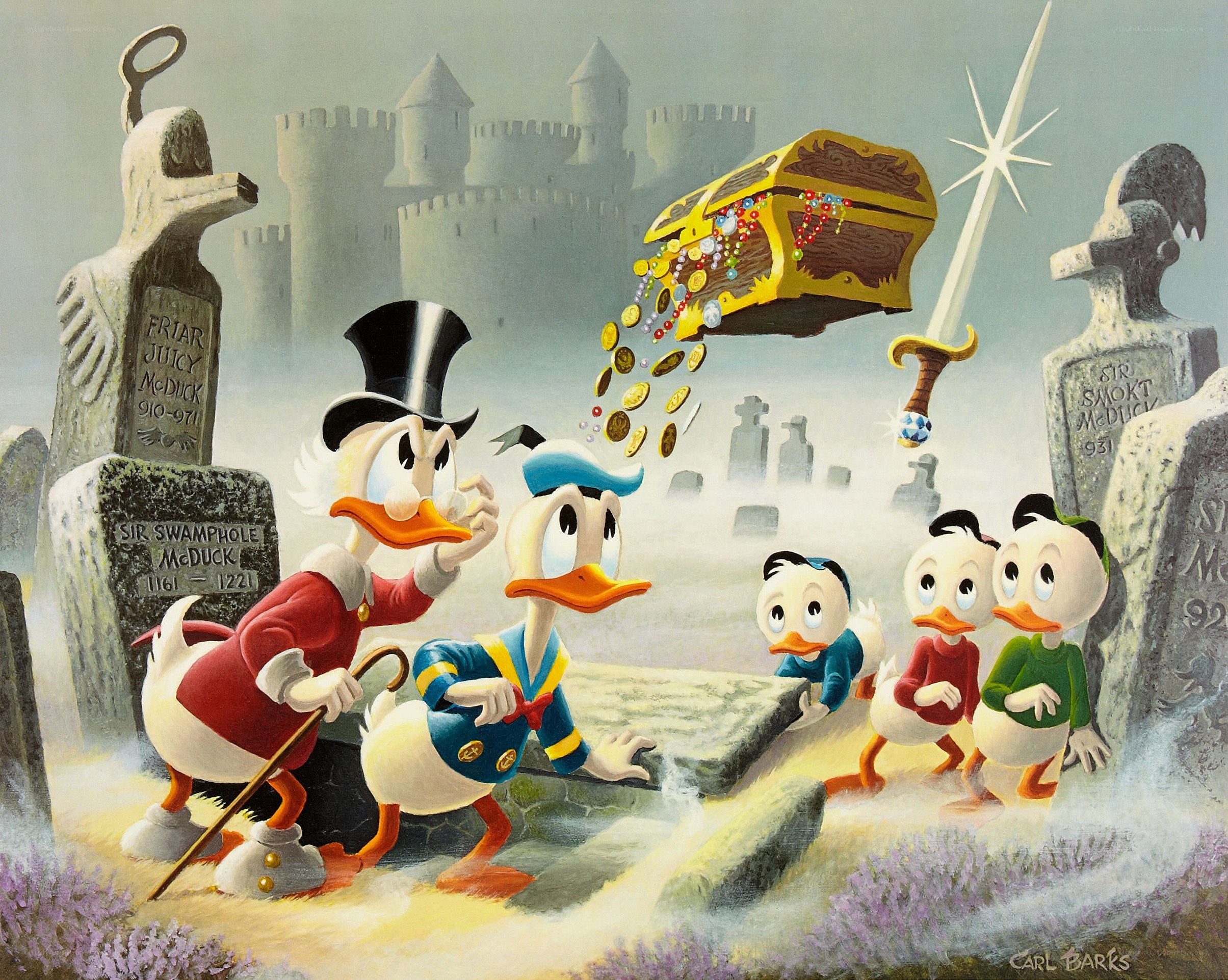 Scrooge McDuck and the treasure