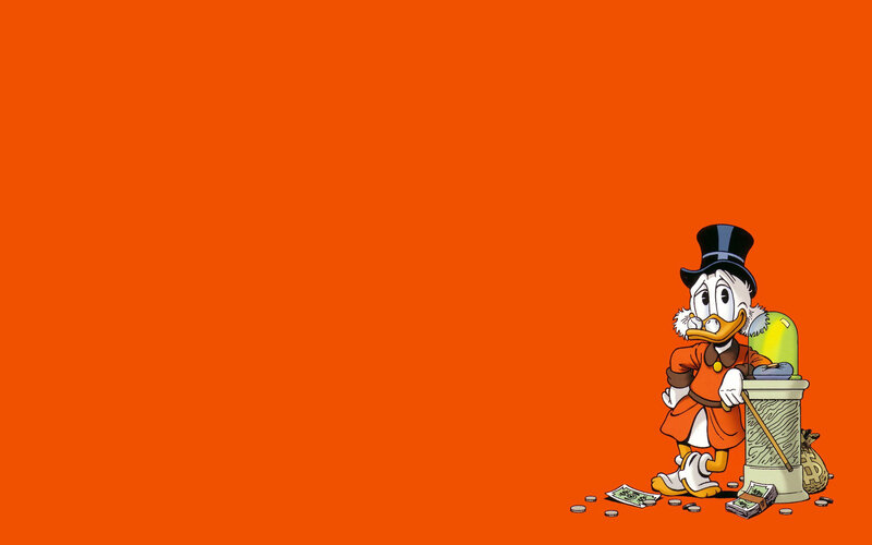 Scrooge McDuck with Money — Orange