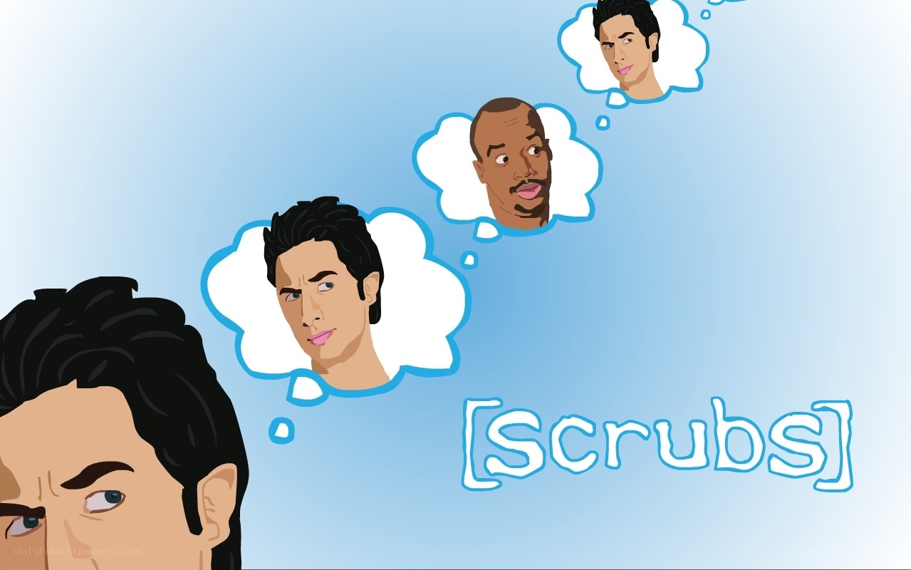Scrubs cartoon illustration