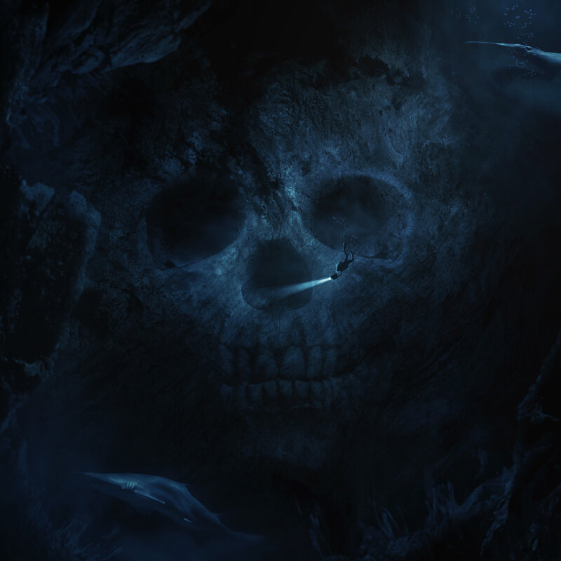 Scuba Diver in Skull Cave