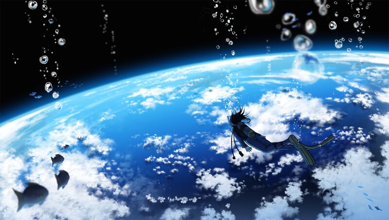 Scuba Diver in Space