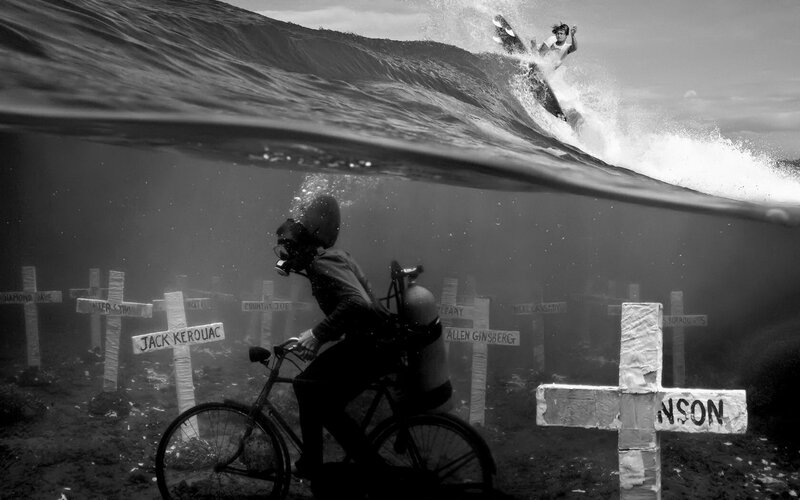 Scuba Diver on Bicycle