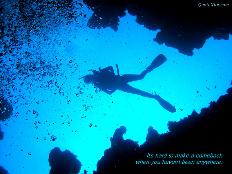 Scuba Diver Underwater — Blue, Serene, Photograph