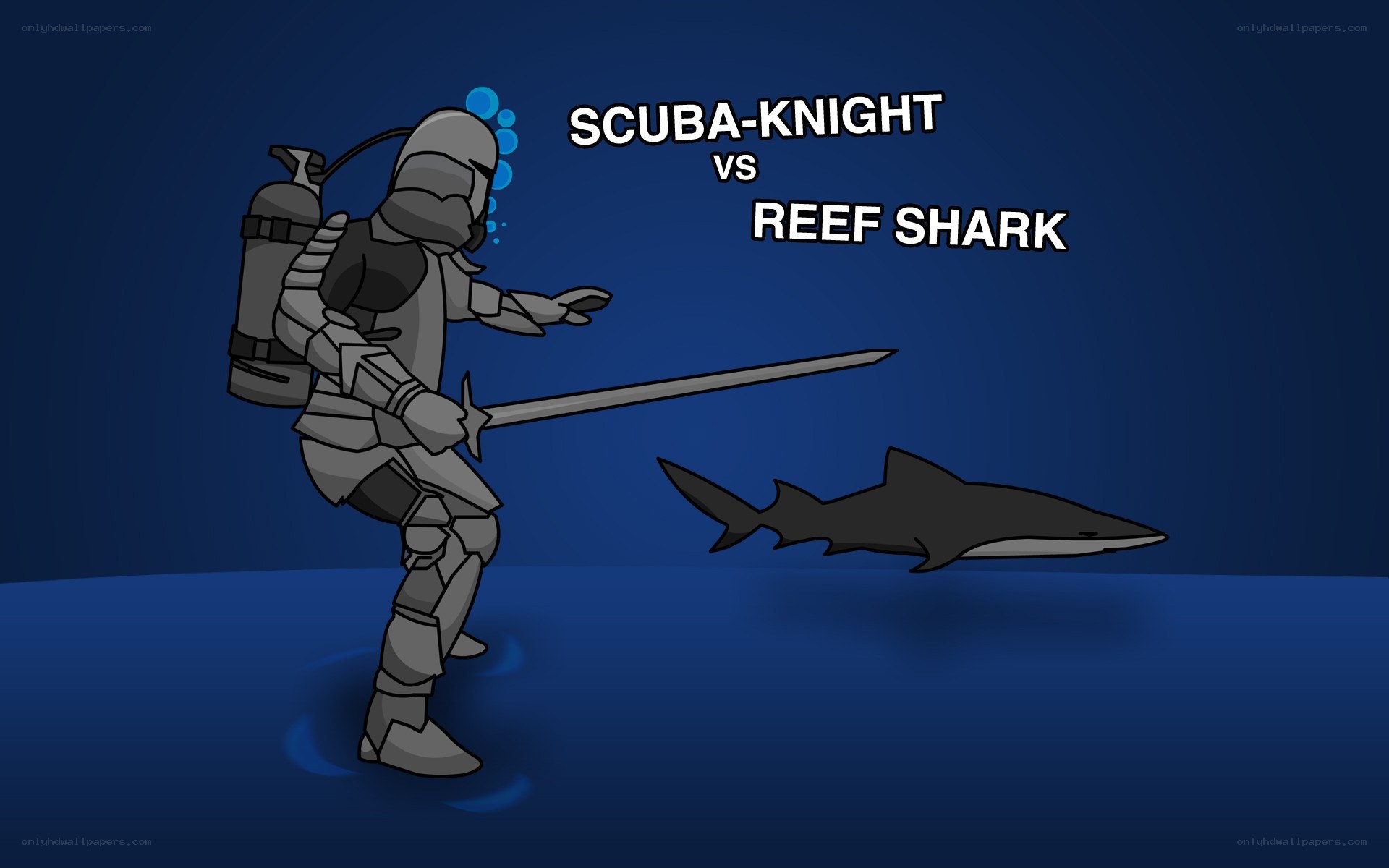 Scuba-Knight vs Reef Shark