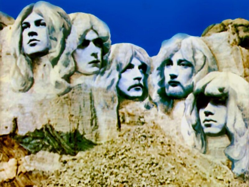 Sculpted Heads on Mountain