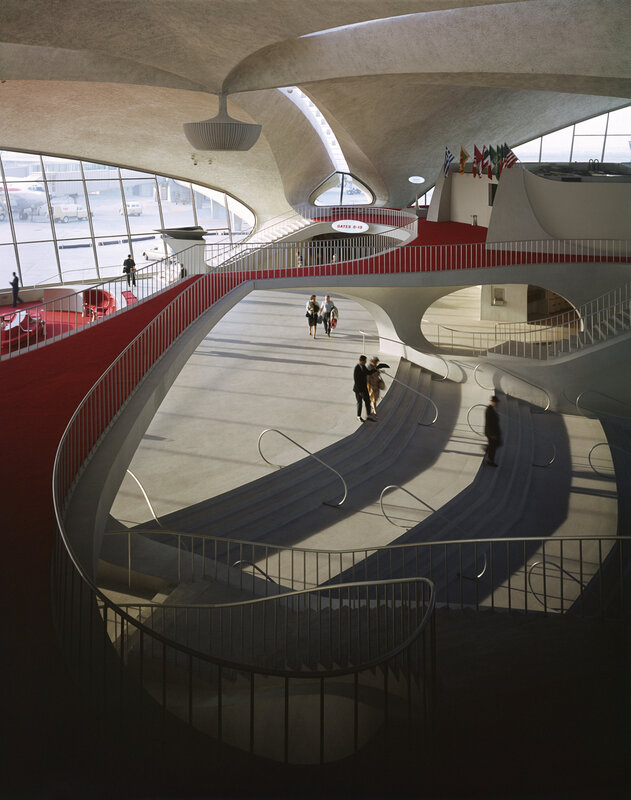 Sculptural airport terminal interior