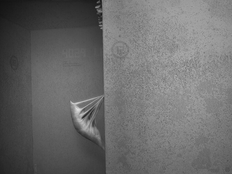 Sculptural form in a concrete space