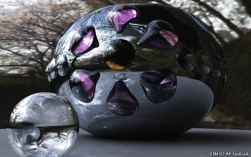 Sculptural glass spheres