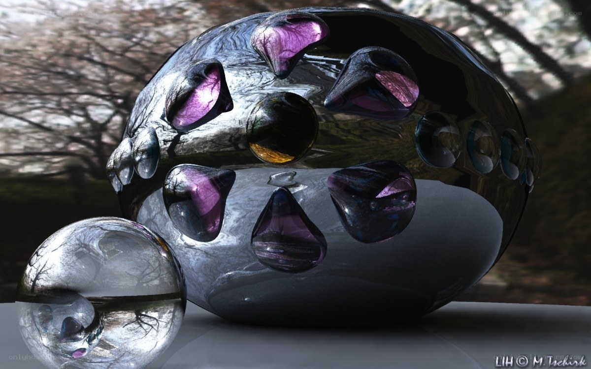 Sculptural glass spheres