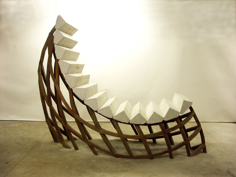 Sculptural staircase art piece