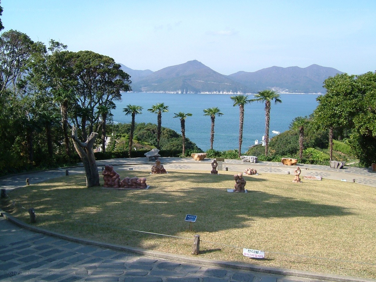 Sculpture garden by the sea