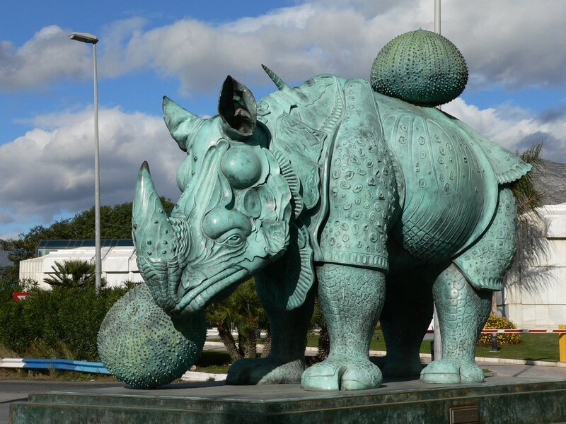 Sculpture of a rhinoceros