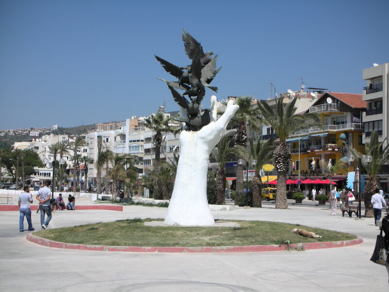 Sculpture of Hand with Birds