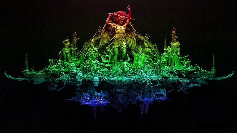 Sculpture of mythological scene