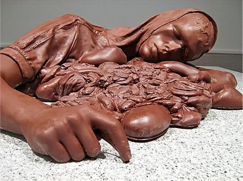 Sculpture of Reclining Figure — Brown