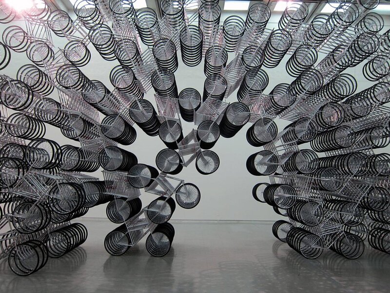 Sculpture of Shopping Carts
