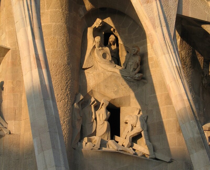 Sculpture on Sagrada Familia facade