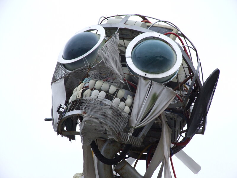 sculpture with large eyes