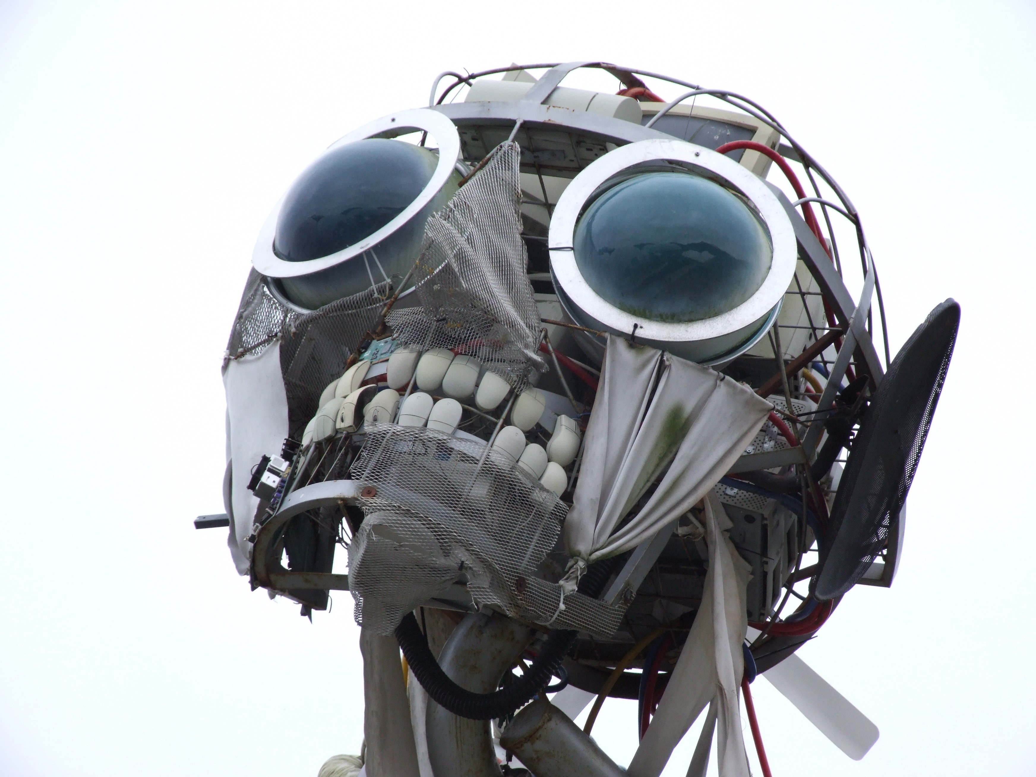 sculpture with large eyes