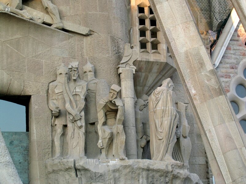 Sculptures on Sagrada Familia facade