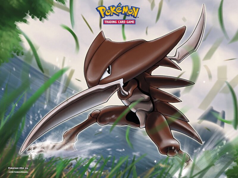 Scyther in a grassy field