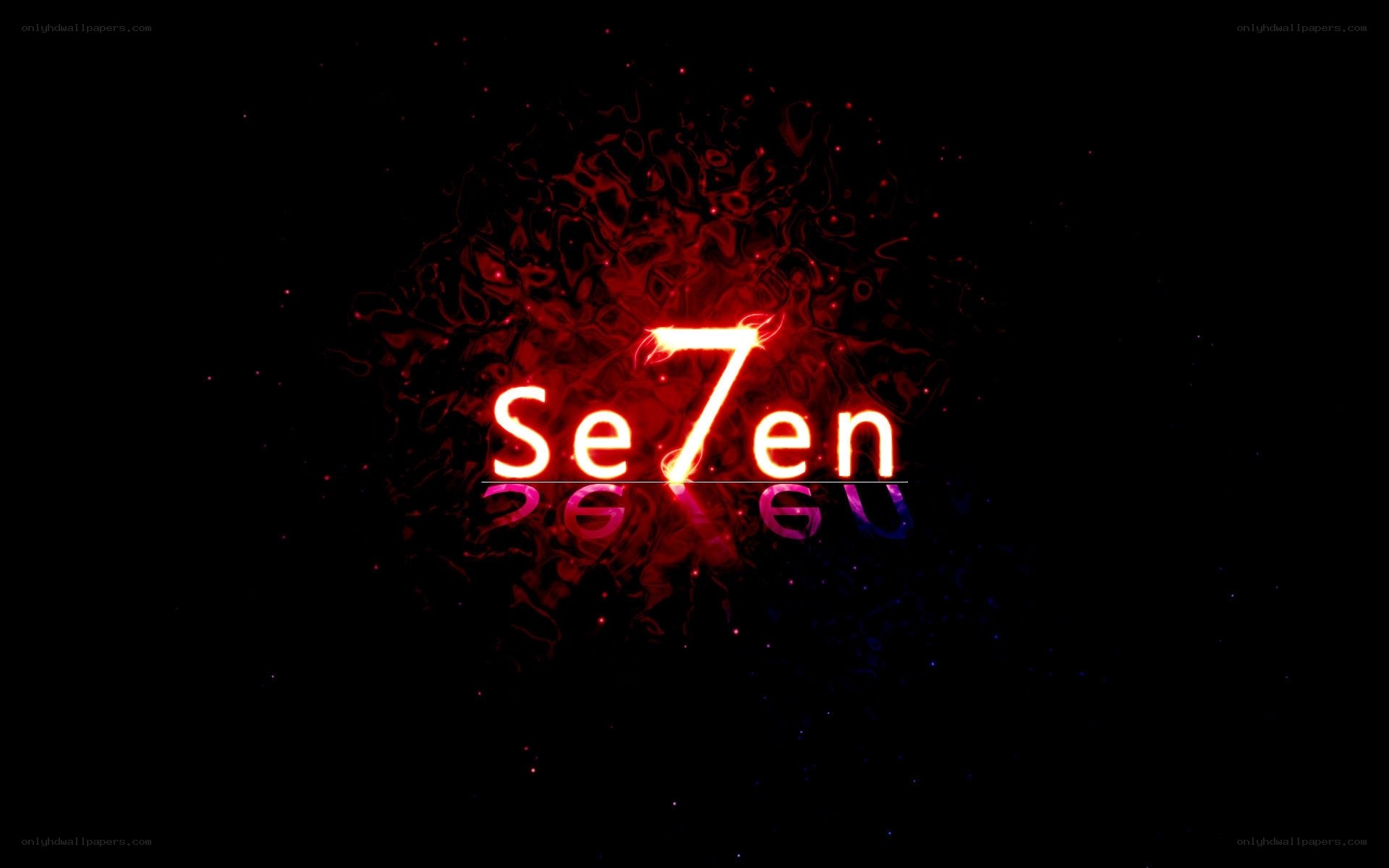 Se7en logo with fiery effect