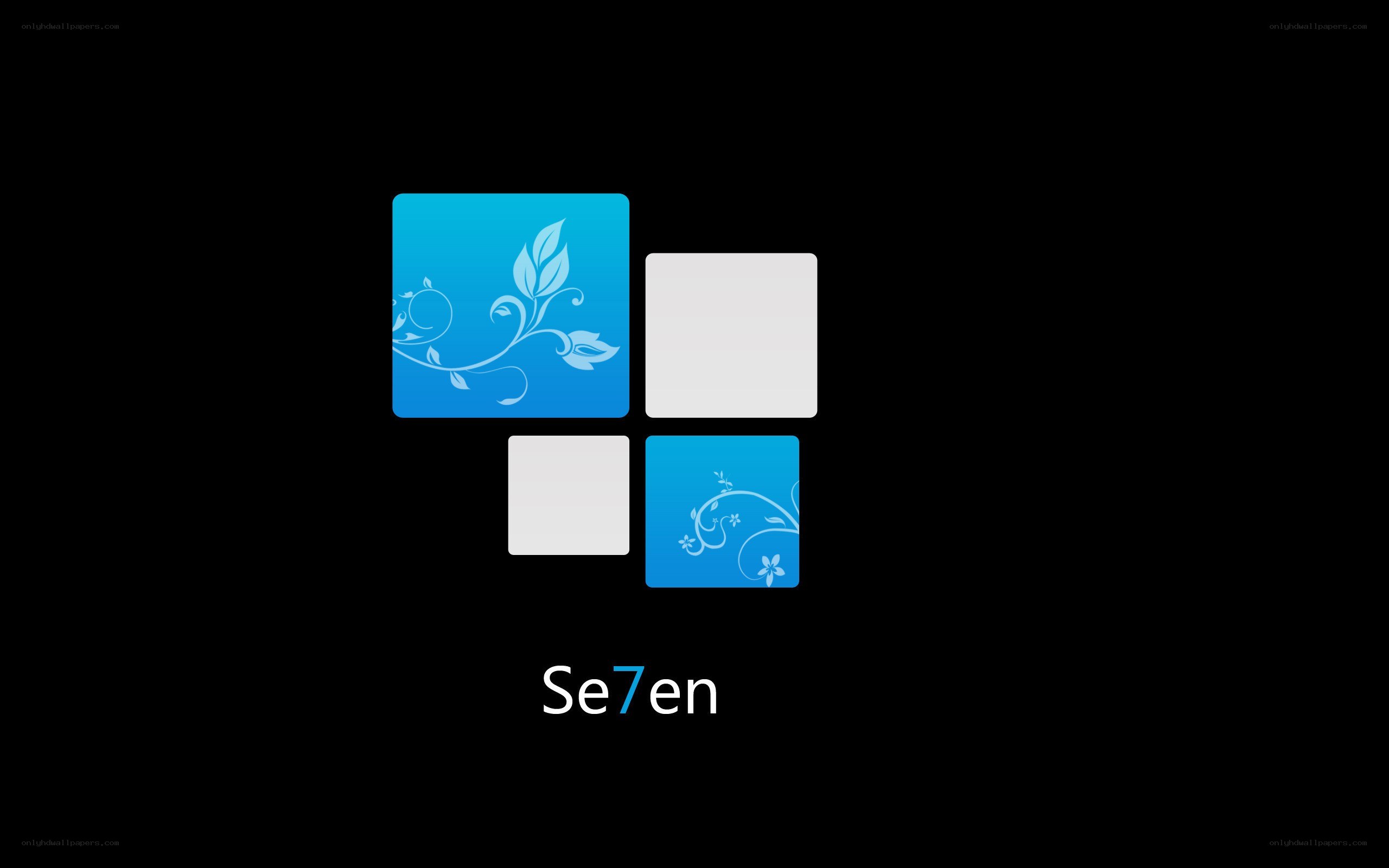 Se7en logo with floral design