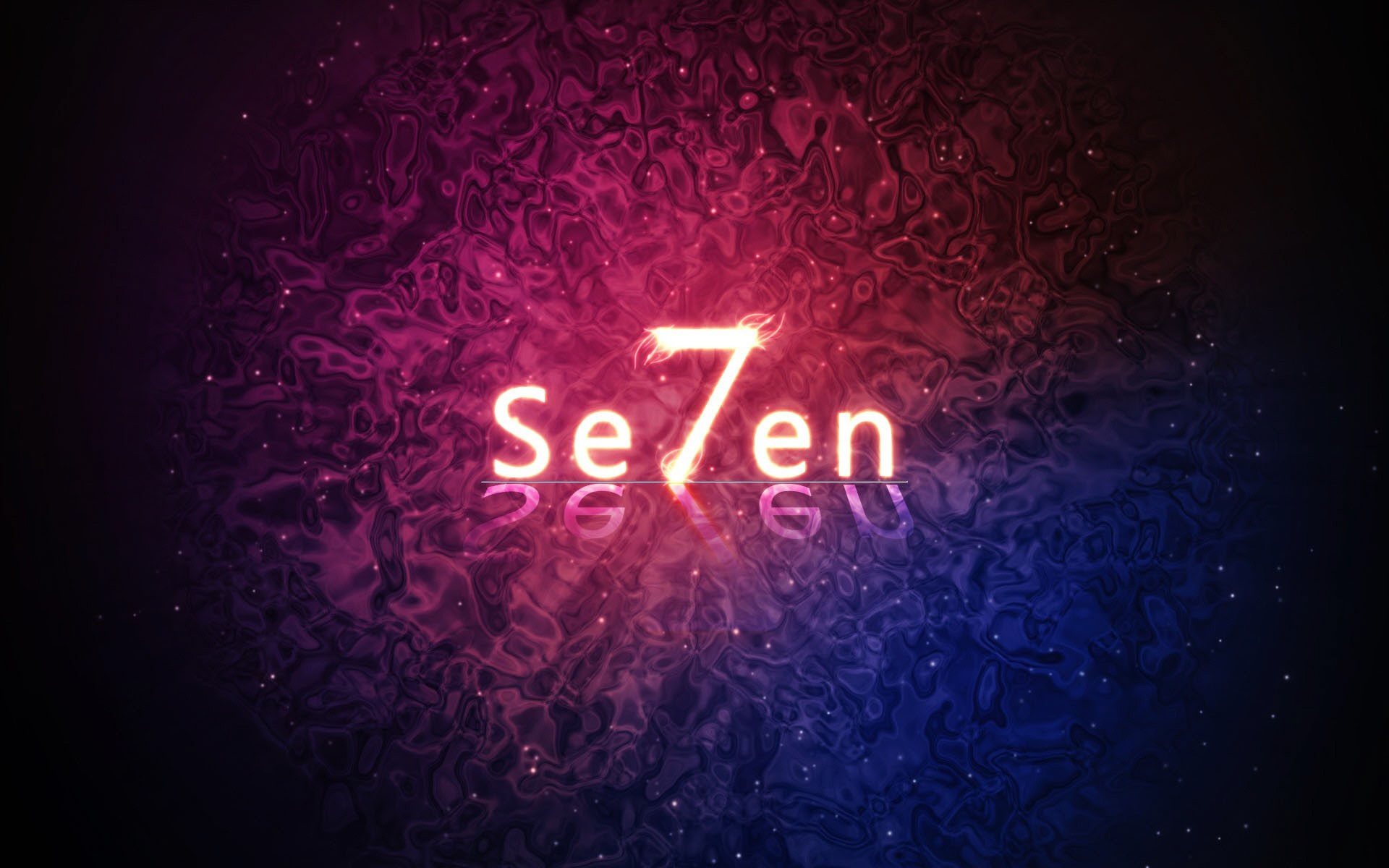 Se7en logo with glowing text