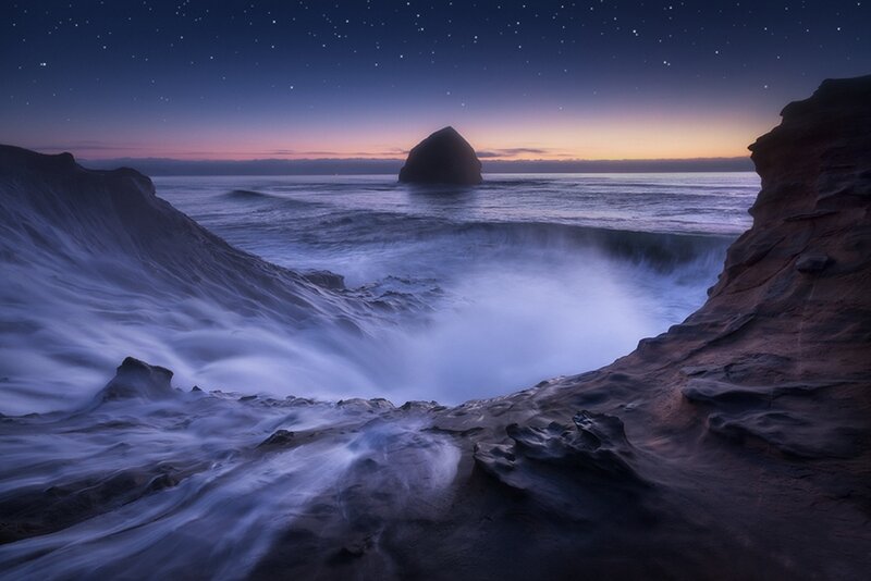 Sea Cave at Twilight