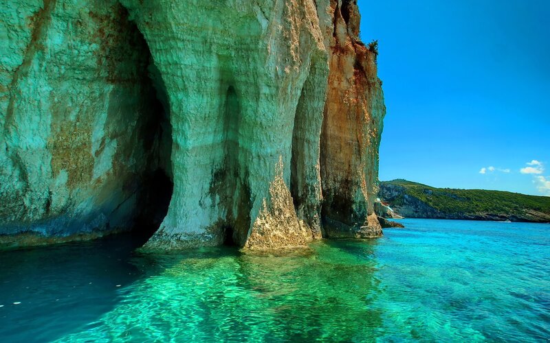 Sea Cave with Turquoise Water