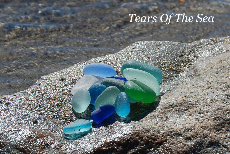 Sea Glass on Rock