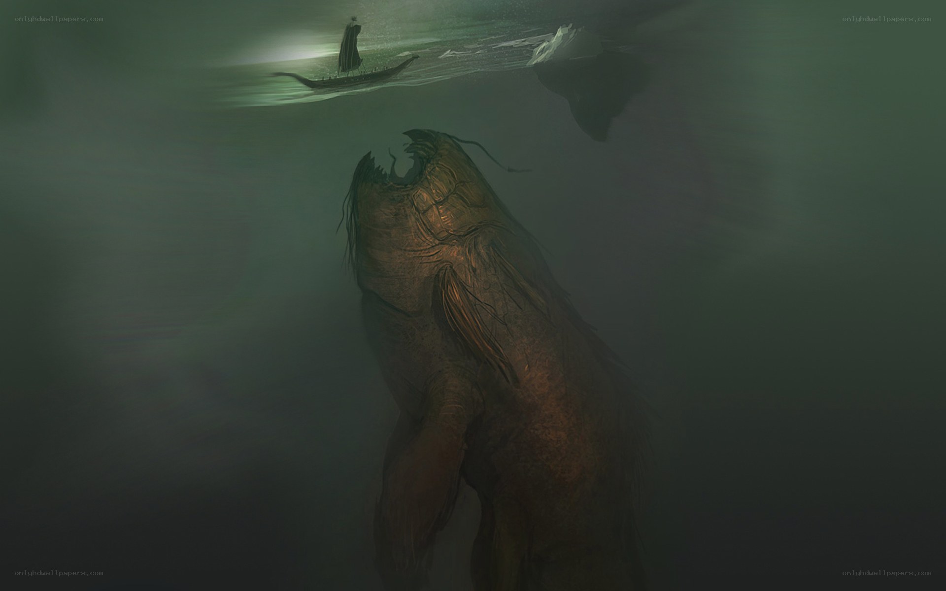 Sea monster attacks boat