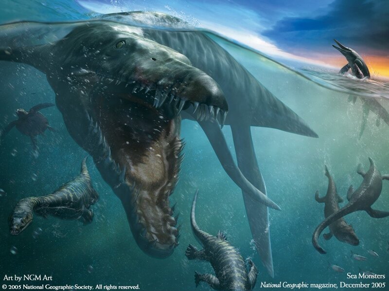 Sea Monsters in Prehistoric Oceans