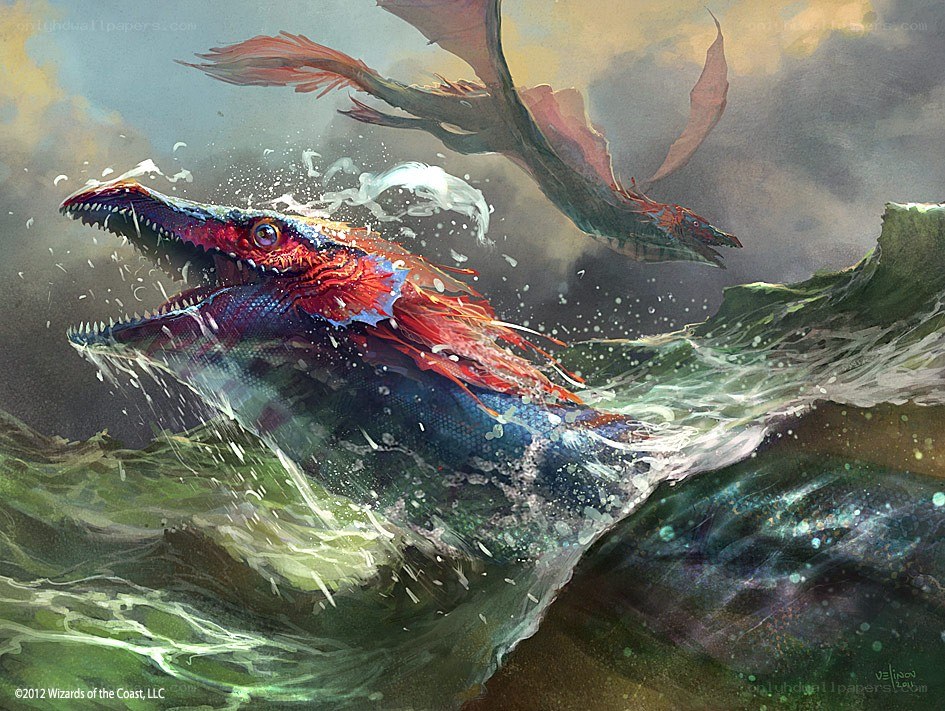 Sea Serpent in Stormy Waters