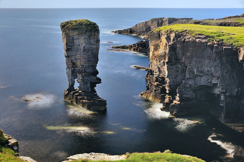 Sea Stack and Cliffs — Blue