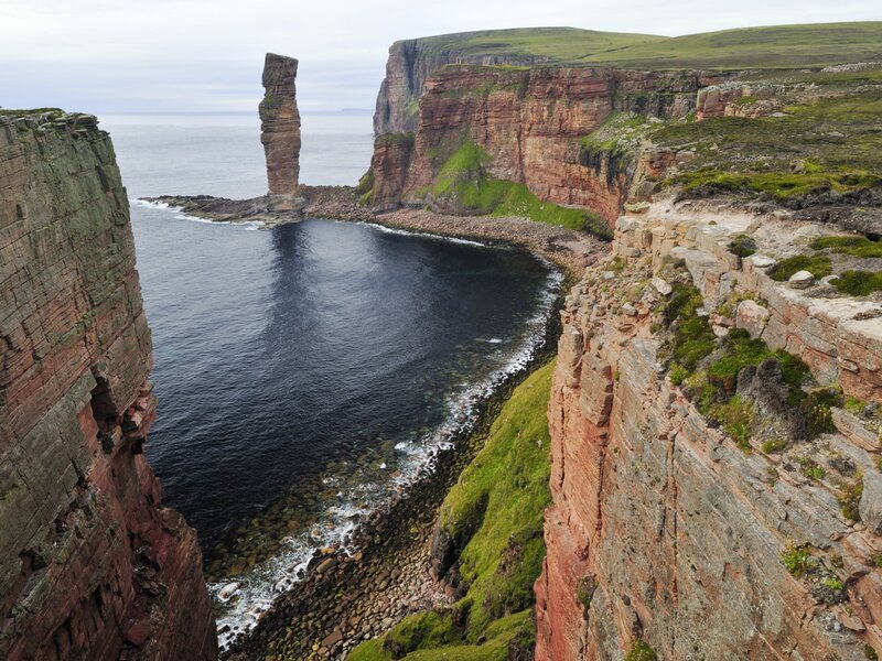Sea Stack at Cliffs — Red