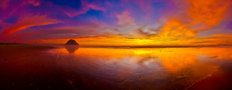 Sea Stack at Sunset — Orange, Dramatic