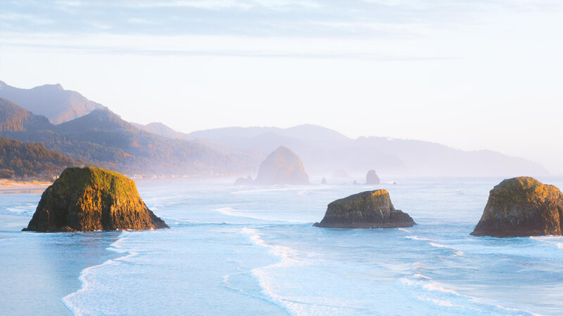 Sea Stacks at Coastline