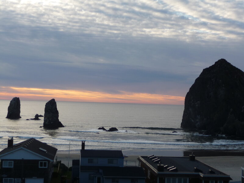 Sea Stacks at Sunset — Gray