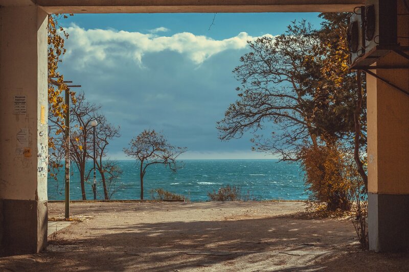 Sea View Through Archway
