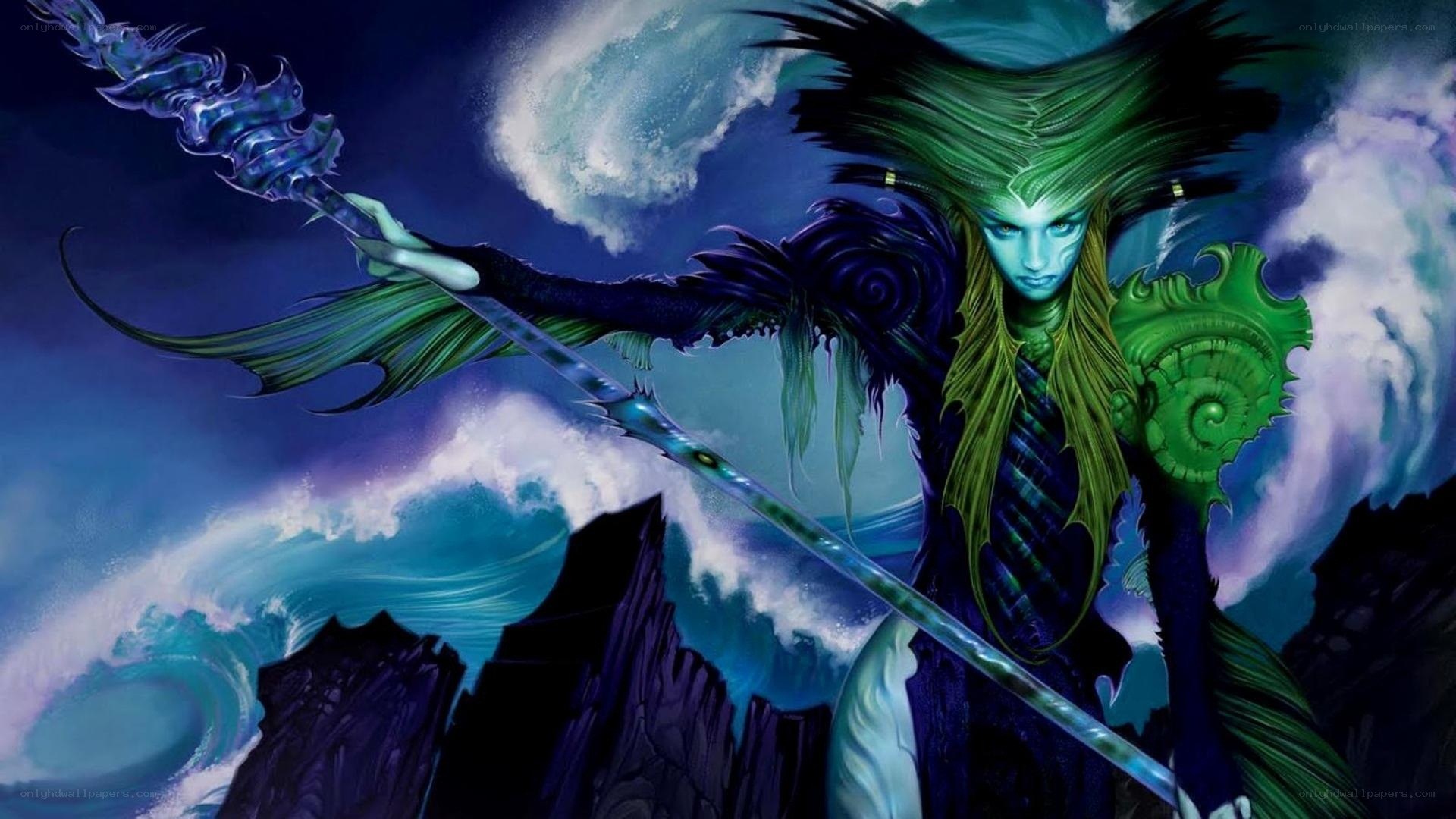 sea witch with trident