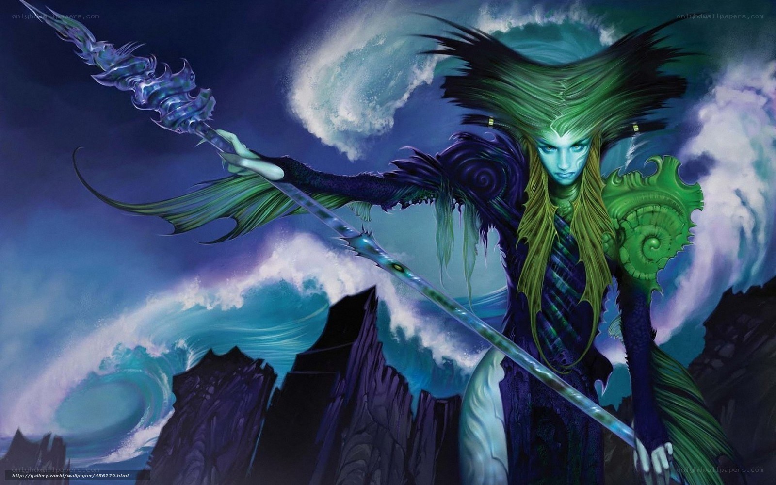 sea witch with trident
