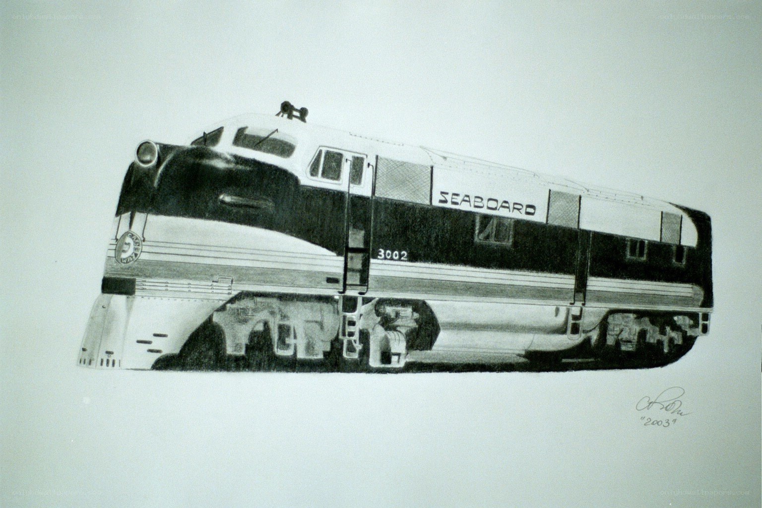 Seaboard locomotive drawing