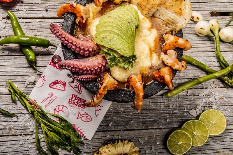 Seafood Dish on Stone