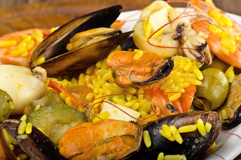 Seafood Paella Dish